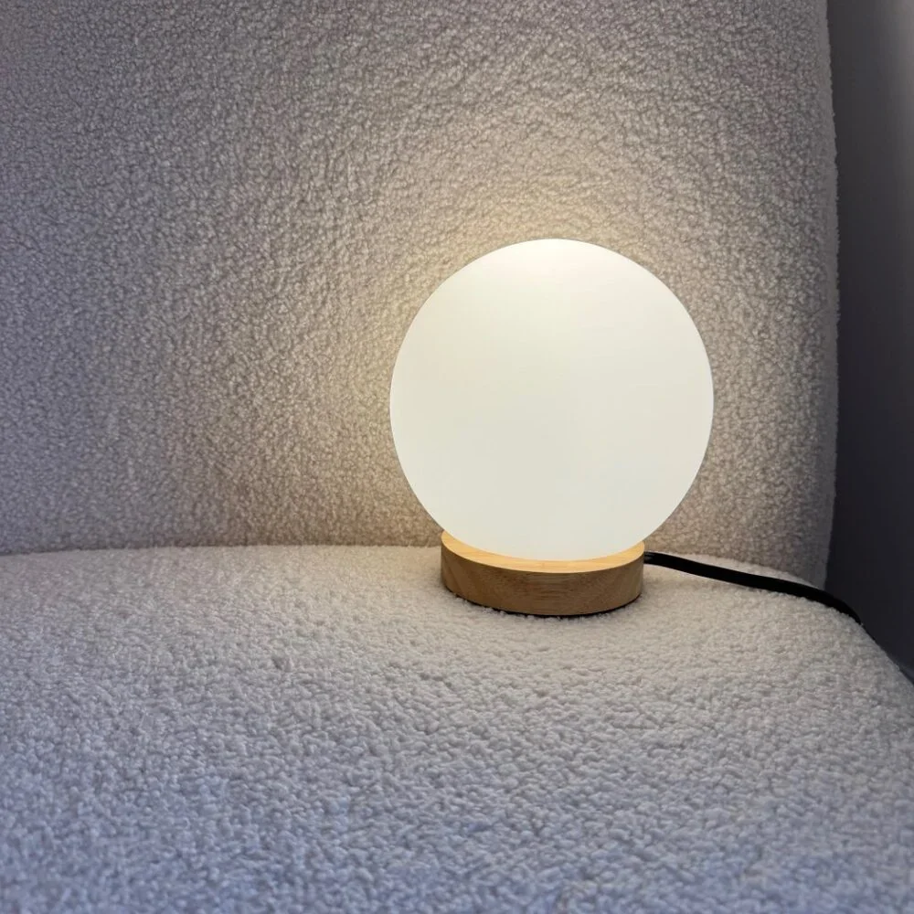 Glass Globe Light with LED Bulb - A